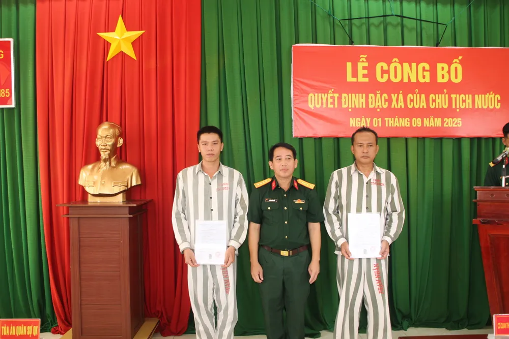 2 phạm nhân tại Trại giam H85 được đặc xá sau thời gian nỗ lực cải tạo ảnh 4.JPG