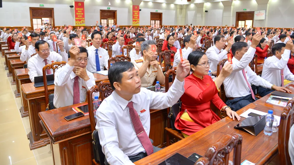 Các đại biểu biểu quyết tại phiên trù bị LSM_1032.JPG