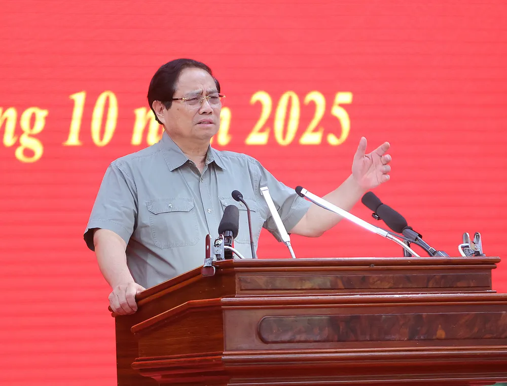 Thủ tướng Phạm Minh Chính phát biểu chỉ đạo tại buổi làm việc z7132956562291_6b536956455fc04fd770884870798323.jpeg