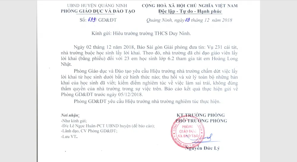 Vụ bắt 23 học sinh lấy lời khai: Sai trái và không đúng thẩm quyền ảnh 1