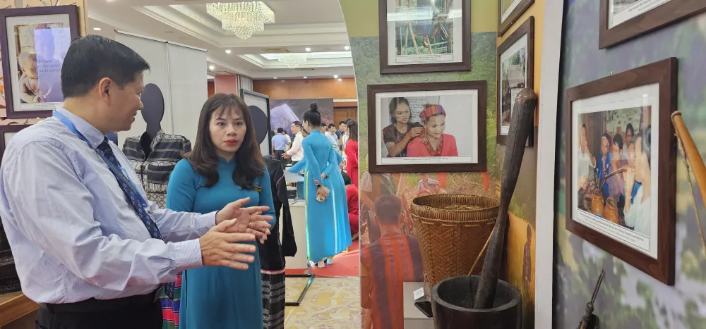 Trưng bày cuộc sống đồng bào thiểu số Quảng Bình tại hội thảo Trưng bày cuộc sống đồng bào thiểu số Quảng Bình tại hội thảo