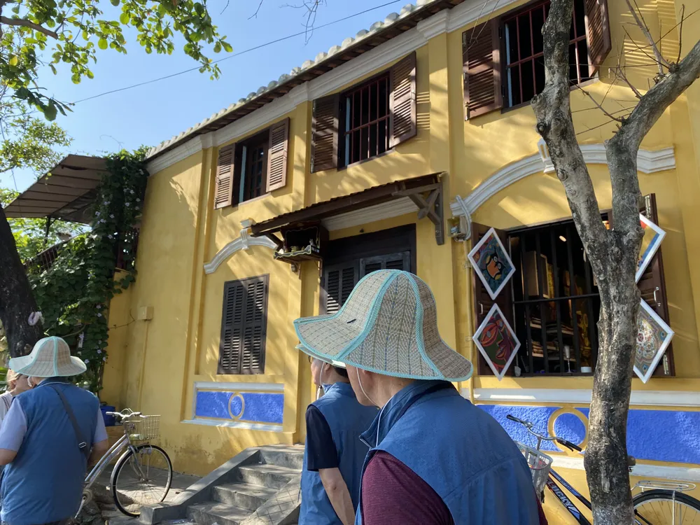 Ngôi nhà tại đường Nguyễn Thái Học đã được sơn mới hoàn toàn sau vụ hỏa hoạn ngày 6-3-2022