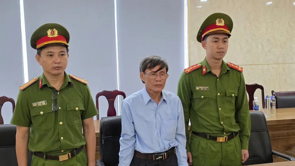 Ngô Đình Cát tại cơ quan điều tra. Ảnh: CÔNG AN ĐÀ NẴNG