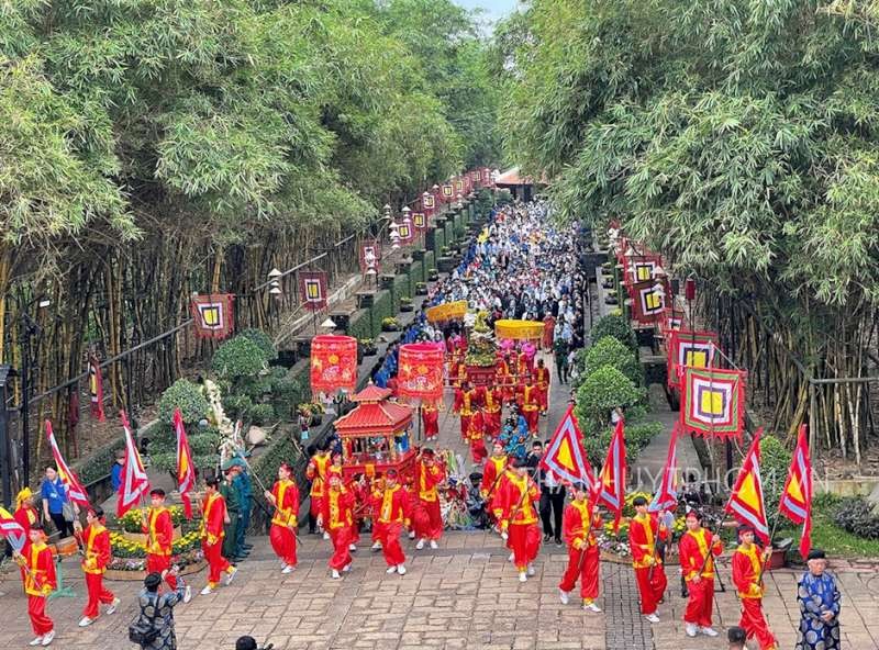 農曆三月初十雄王始祖忌辰盛會。圖源：互聯網