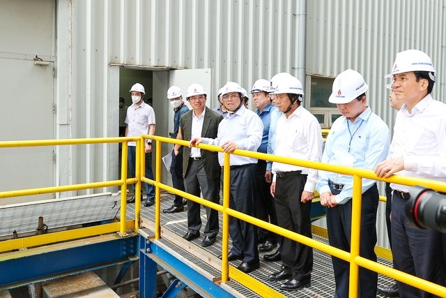政府總理范明政檢查太瑞縣太平2熱電廠項目。