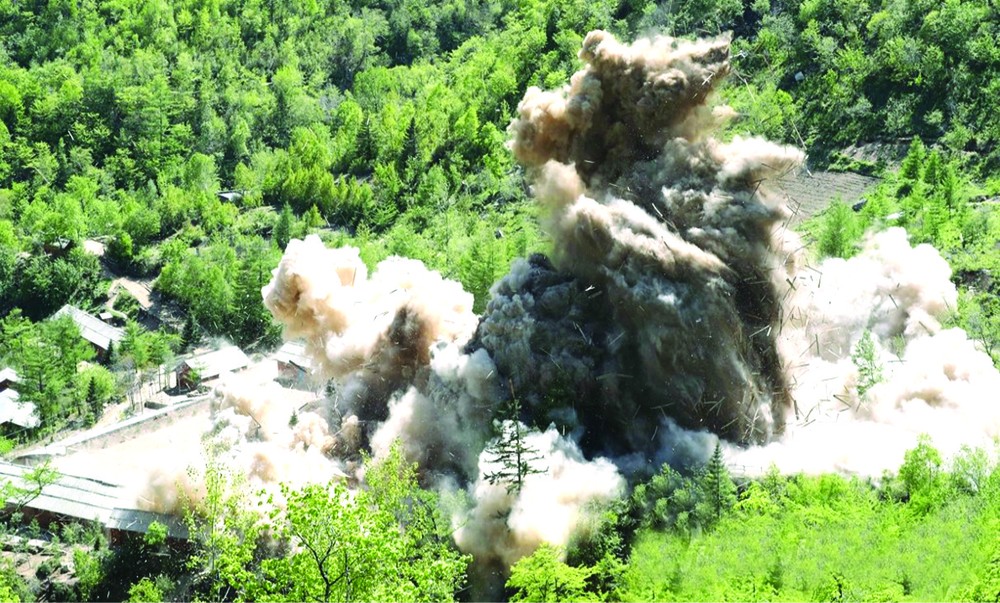 2018年5月,朝鮮炸毀豐溪里核子試驗場。