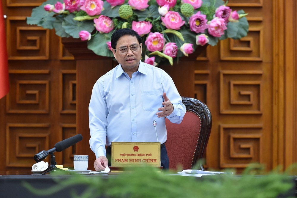 政府總理范明政會上發言。