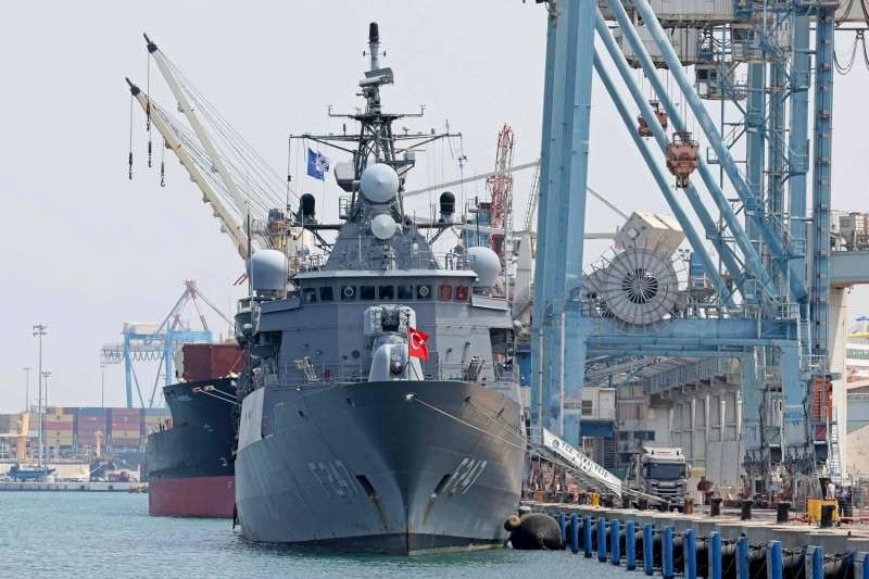 土軍艦首次停靠以色列港口