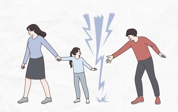 離婚只終止夫妻之間的婚姻關係, 沒有終止父母與孩子之間關係。
