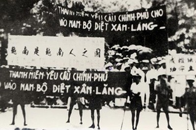 全國青年和人民踴躍、自願南進參與抗戰。(資料圖)