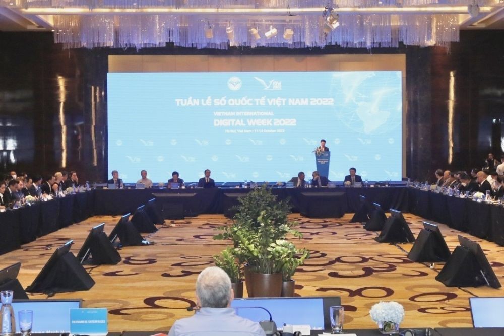 越南國際數字化週開幕式一隅。