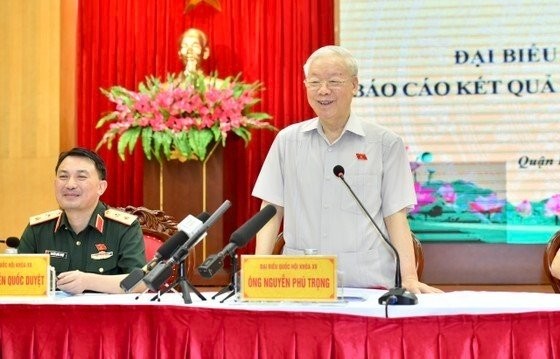 总书记阮富仲与河内市选民接触