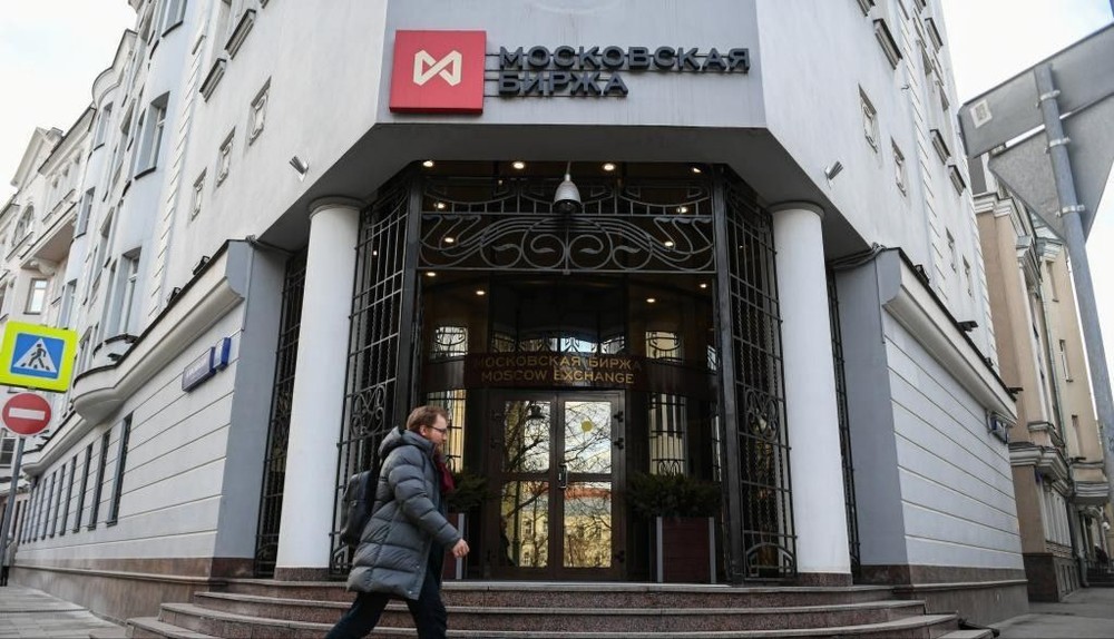 莫斯科证券交易所(资料图)图自新华社