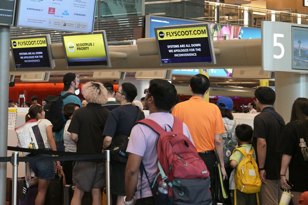 微软系统故障影响全球多家航空公司、电信公司以及电视台等，导致这些公司的服务中断。 （新华社）