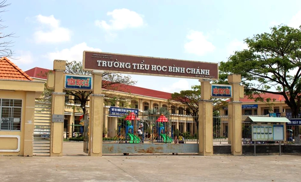 Trường Tiểu học Bình Chánh, nơi xảy ra vụ việc/