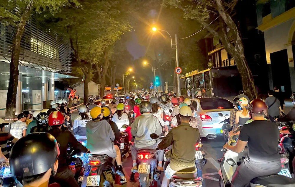 Tình trạng kẹt xe ở các tuyến đường khu vực trung tâm thành phố