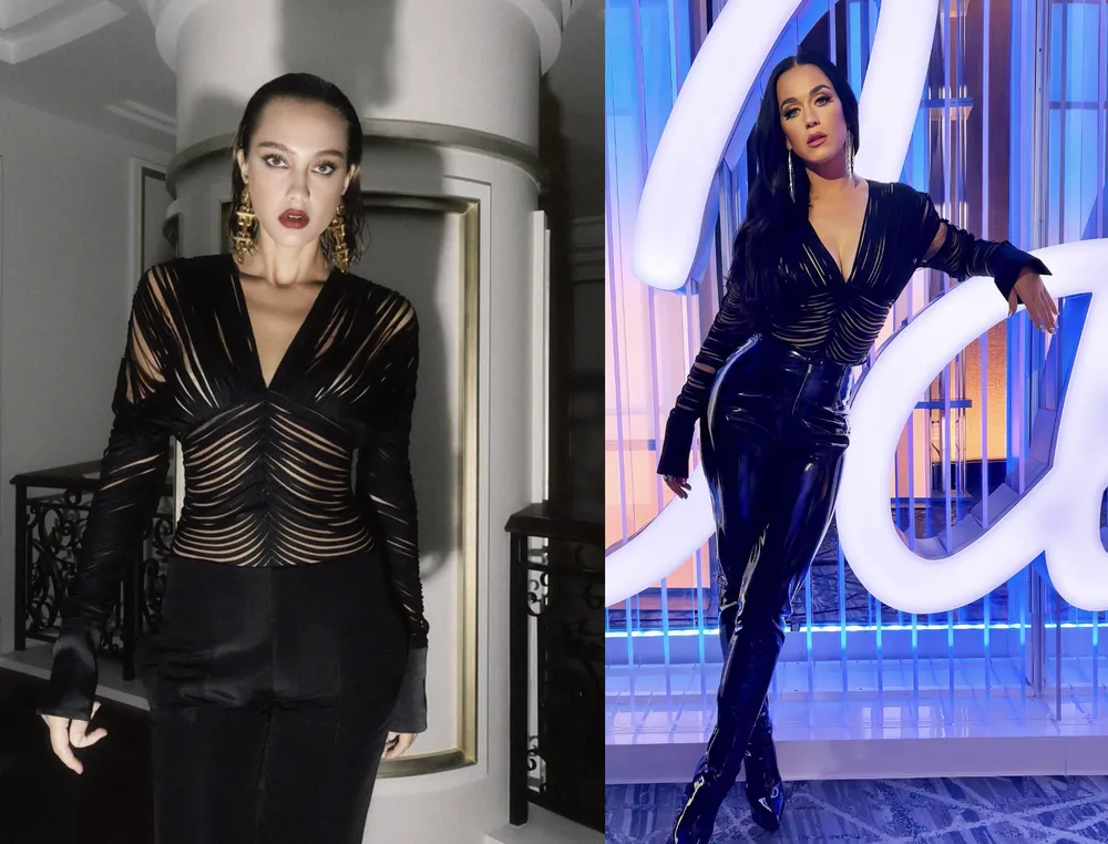 Với kỹ thuật xử lý chất liệu dây viền tạo nên kiểu lồng đèn đặc trưng, Công Trí góp phần tạo nên diện mạo mới cá tính, thanh lịch cho Katy Perry tại American Idol mùa thứ 21 Với kỹ thuật xử lý chất liệu dây viền tạo nên kiểu lồng đèn đặc trưng, Công Trí góp phần tạo nên diện mạo mới cá tính, thanh lịch cho Katy Perry tại American Idol mùa thứ 21