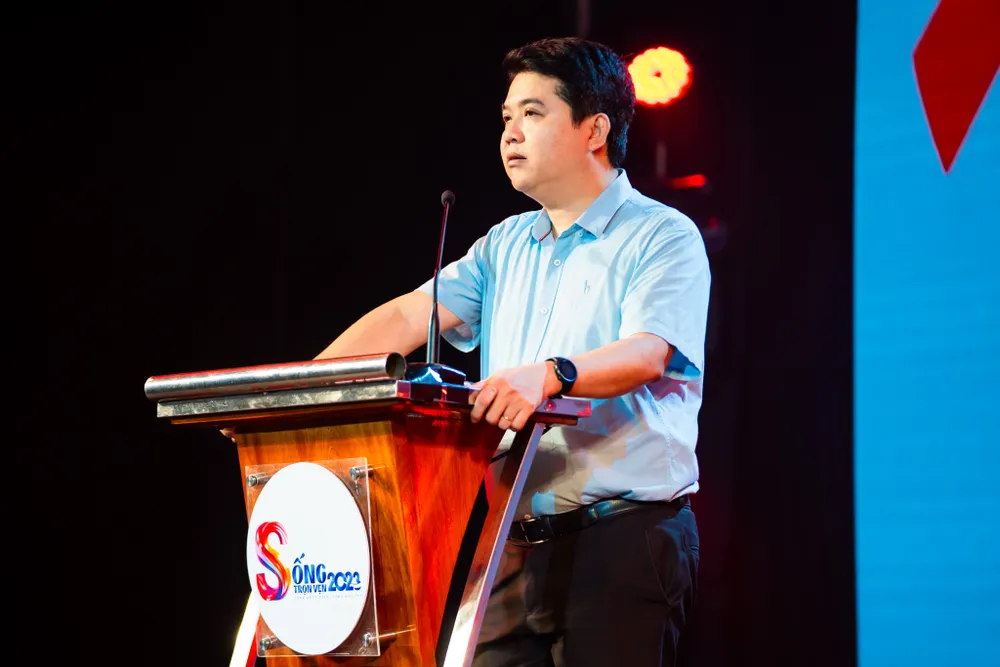 Thạc sĩ Võ Hải Sơn, Phó Cục trưởng Cục Phòng chống HIV/AIDS chia sẻ tại chương trình Thạc sĩ Võ Hải Sơn, Phó Cục trưởng Cục Phòng chống HIV/AIDS chia sẻ tại chương trình