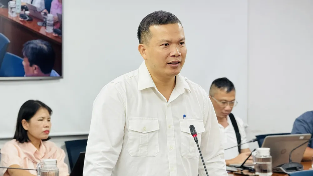 Ông Nguyễn Hoa Bắc thông tin tại họp báo chiều 26-6. Ảnh: Đình Dư 1c1718b2935624087d47.jpg