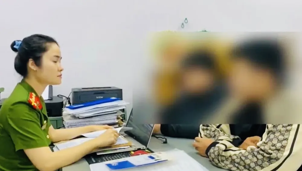 Các bị can bị triệu tập tại cơ quan công an. Ảnh: CA c1d398d6a0792d277468.jpg