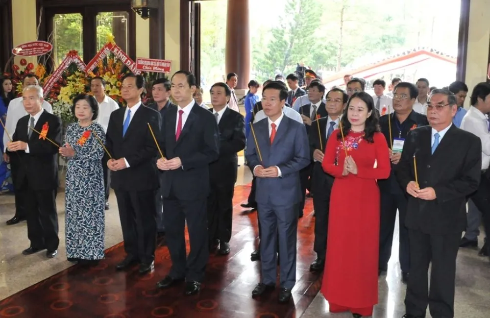 Chủ tịch nước Trần Đại Quang dự kỷ niệm 130 năm ngày sinh Chủ tịch Tôn Đức Thắng ảnh 1