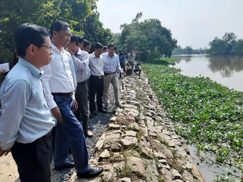 Khánh thành công trình kè mềm chống sạt lở ở Đồng Tháp ảnh 2 Khánh thành công trình kè mềm chống sạt lở ở Đồng Tháp ảnh 2