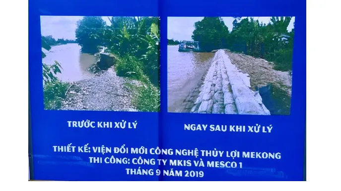 Khánh thành công trình kè mềm chống sạt lở ở Đồng Tháp ảnh 1 Khánh thành công trình kè mềm chống sạt lở ở Đồng Tháp ảnh 1