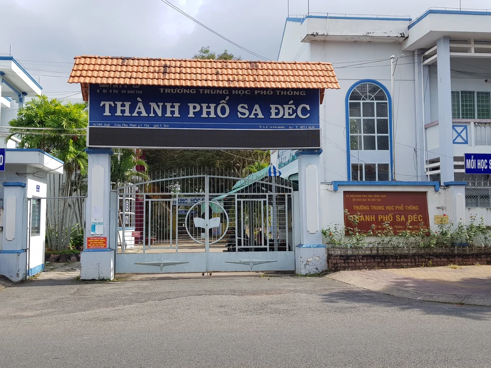 Trường THPT TP Sa Đéc, nơi thầy M. công tác