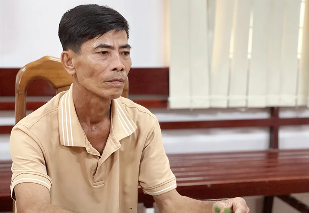 Nghi can Nguyễn Văn Lượm tại cơ quan điều tra. Ảnh: T.TẦM Nghi can Nguyễn Văn Lượm tại cơ quan điều tra. Ảnh: T.TẦM
