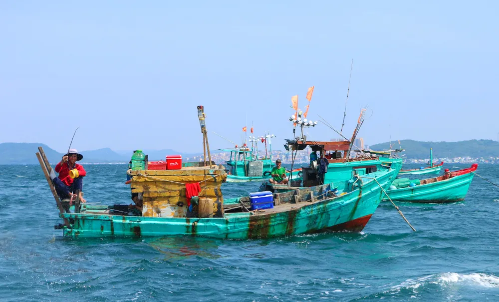 Ngư dân ra biển câu mực, thả lưới đánh bắt ghẹ. Ảnh: QUỐC BÌNH