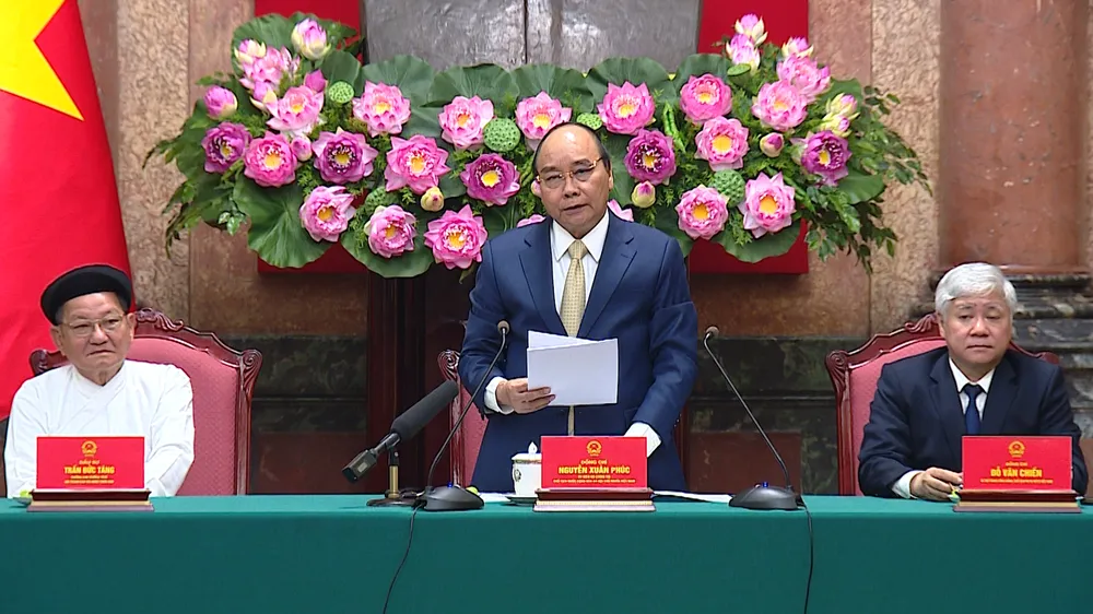 Chủ tịch nước tiếp đoàn chức sắc các Hội thánh và tổ chức Cao Đài ảnh 2 Chủ tịch nước tiếp đoàn chức sắc các Hội thánh và tổ chức Cao Đài ảnh 2