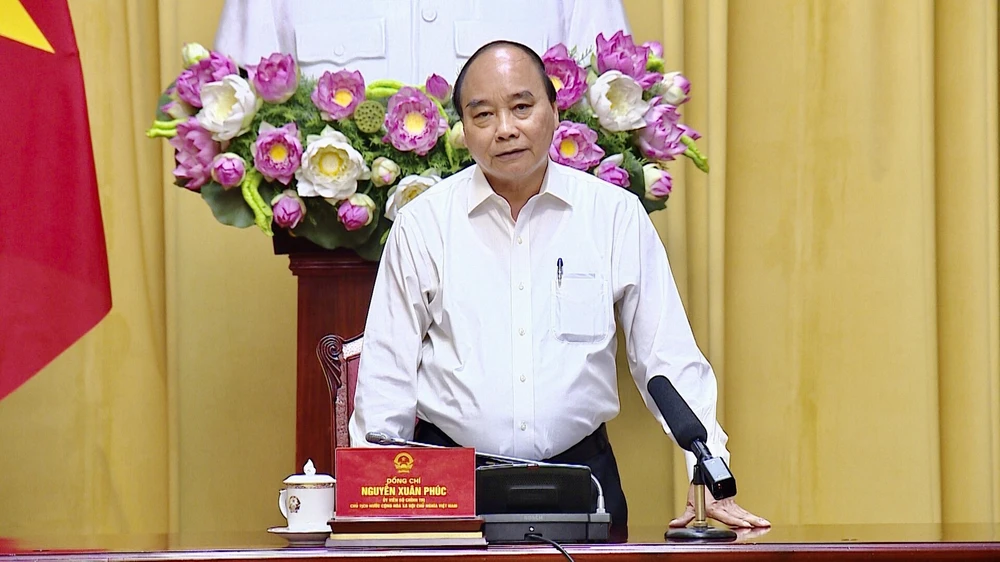 Chủ tịch nước Nguyễn Xuân Phúc làm việc với Thường trực Hội đồng Tư vấn đặc xá ảnh 1 Chủ tịch nước Nguyễn Xuân Phúc làm việc với Thường trực Hội đồng Tư vấn đặc xá ảnh 1