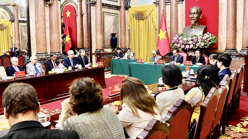 Chủ tịch nước tiếp 50 nhà khoa học quốc tế sang Việt Nam dự hội thảo ảnh 8 Chủ tịch nước tiếp 50 nhà khoa học quốc tế sang Việt Nam dự hội thảo ảnh 8
