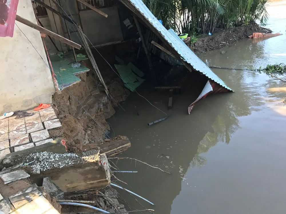 Khẩn trương hoàn thành các dự án chống sạt lở trên địa bàn TPHCM. Ảnh: QUỐC HÙNG Khẩn trương hoàn thành các dự án chống sạt lở trên địa bàn TPHCM. Ảnh: QUỐC HÙNG