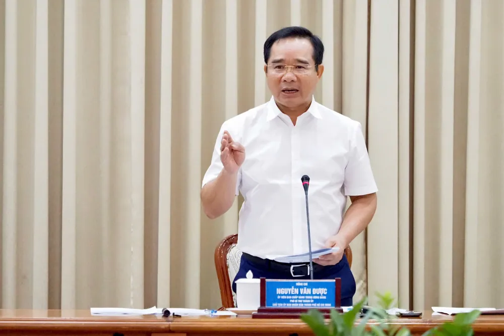 Chủ tịch UBND TPHCM Nguyễn Văn Được yêu cầu hoàn thành các đầu việc quan trọng trước tháng 10-2025. Ảnh: HOÀNG HÙNG 1.jpg