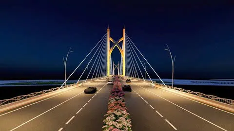 Phối cảnh cầu Cần Giờ. Ảnh: QUỐC BẢO 9CG1.jpg