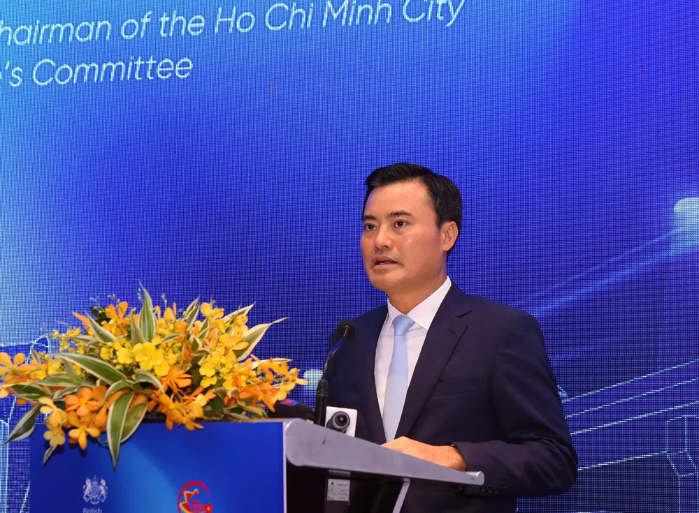 Phó Chủ tịch UBND TPHCM Bùi Xuân Cường phát biểu khai mạc. Ảnh: QUỐC HÙNG 23 BXcH.jpg