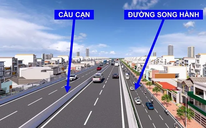 Phối cảnh đường trên cao 4 làn xe trên Quốc lộ 13 (TPHCM). Ảnh: Sở Xây dựng TPHCM 16 QL13.jpg