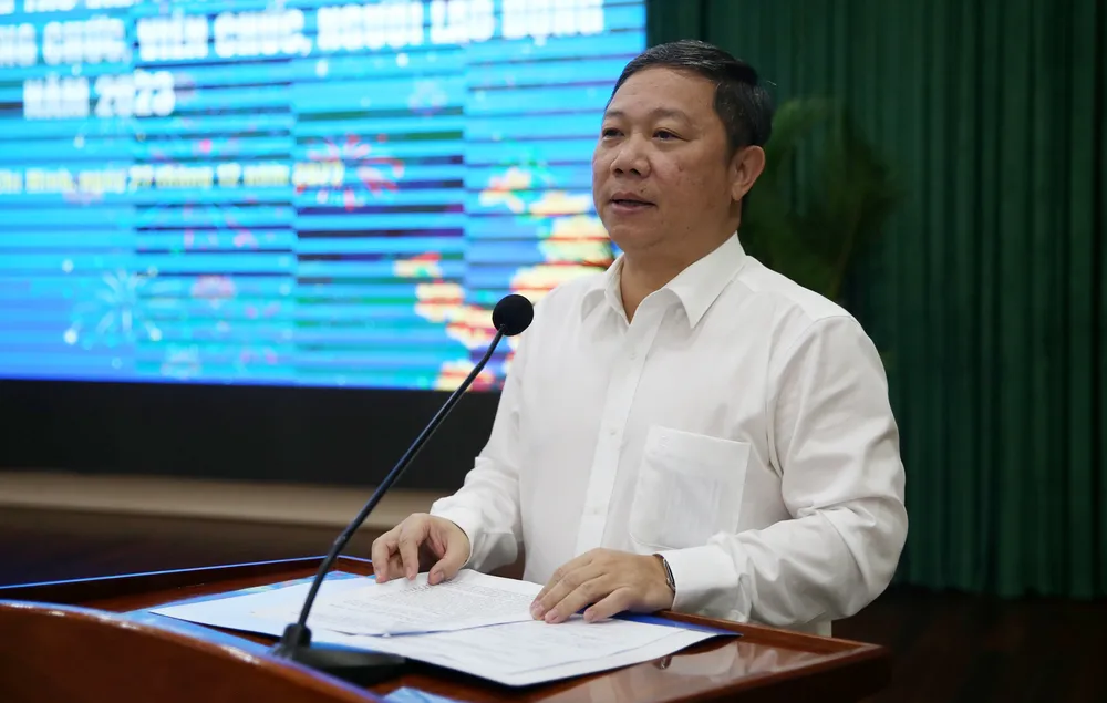 Phó Chủ tịch UBND TPHCM Dương Anh Đức ghi nhận và đánh giá cao kết quả công tác của Văn phòng UBND TPHCM trong năm 2022.