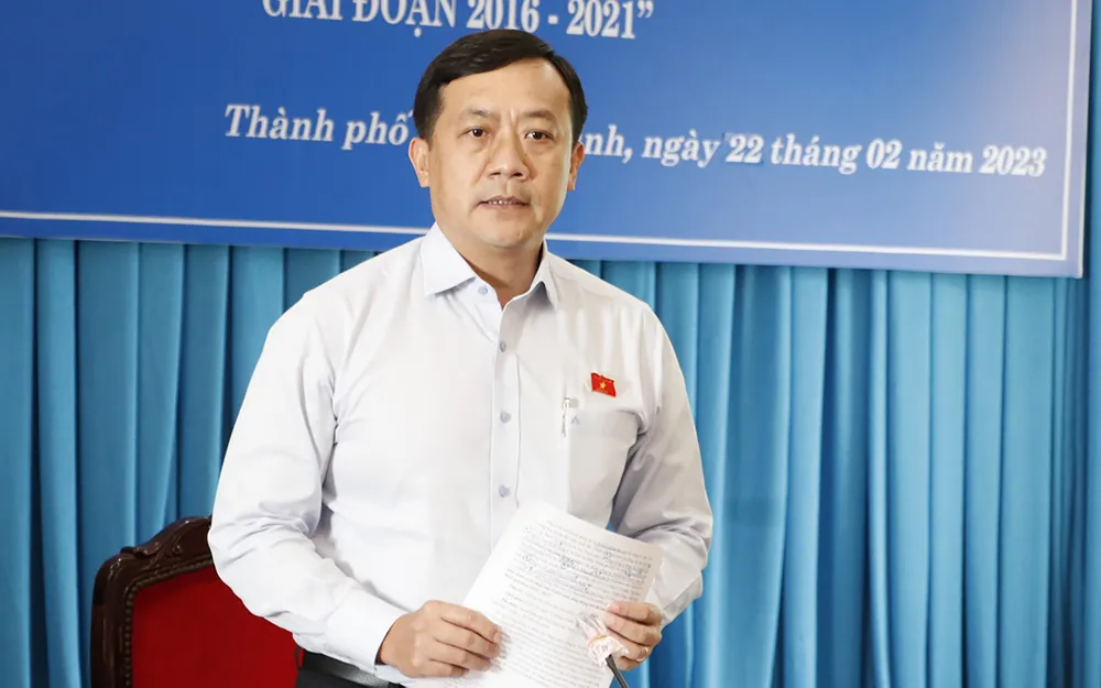 Phó Trưởng đoàn chuyên trách Đoàn ĐBQH TPHCM Hà Phước Thắng kết luận buổi giám sát Phó Trưởng đoàn chuyên trách Đoàn ĐBQH TPHCM Hà Phước Thắng kết luận buổi giám sát