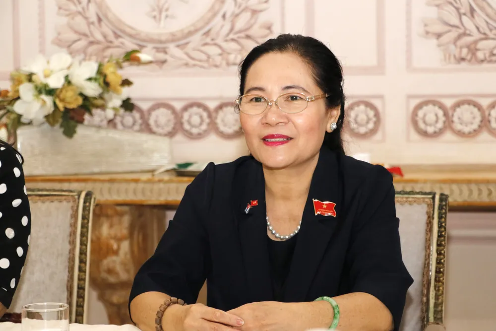 Đồng chí Nguyễn Thị Lệ phát biểu tại buổi làm việc với ICAP. Ảnh: NGÔ BÌNH Đồng chí Nguyễn Thị Lệ phát biểu tại buổi làm việc với ICAP. Ảnh: NGÔ BÌNH