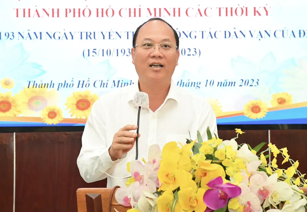 Đồng chí Nguyễn Hồ Hải phát biểu tại buổi họp mặt. Ảnh: VIỆT DŨNG Đồng chí Nguyễn Hồ Hải phát biểu tại buổi họp mặt. Ảnh: VIỆT DŨNG