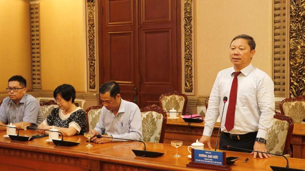 Phó Chủ tịch UBND TPHCM Dương Anh Đức phát biểu giao nhiệm vụ Phó Chủ tịch UBND TPHCM Dương Anh Đức phát biểu giao nhiệm vụ