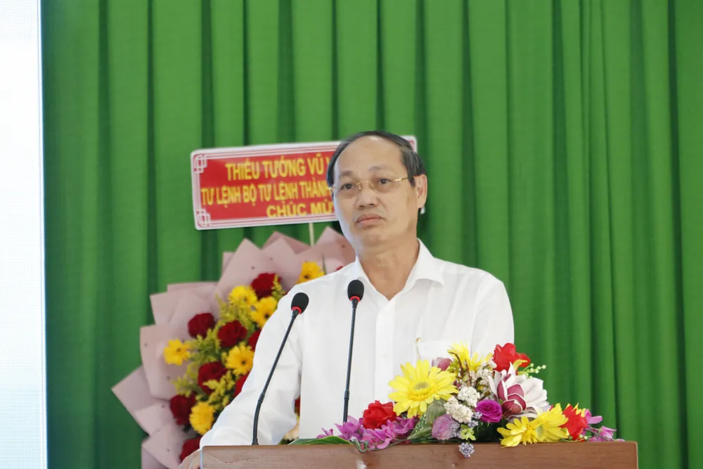 Đồng chí Nguyễn Văn Nam, Ủy viên Ban Thường vụ Thành ủy, nguyên Tư lệnh Bộ Tư lệnh TPHCM phát biểu tại buổi họp mặt 5.JPG
