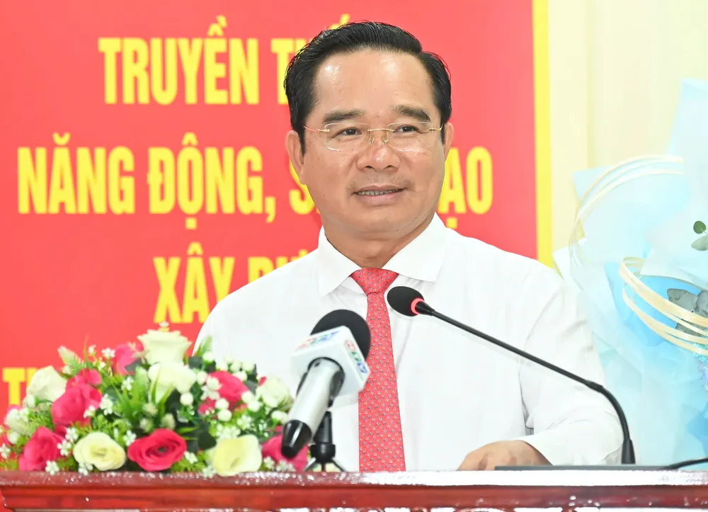Đồng chí Nguyễn Văn Được phát biểu chỉ đạo. Ảnh: VIỆT DŨNG z6744413271259_9ed7d955f08843788d2d09546ebdb3fa.jpg