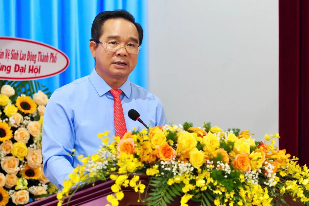 Đồng chí Nguyễn Văn Được phát biểu chỉ đạo. Ảnh: HOÀNG HÙNG z6747587392271_ad3735ff0d07a0ac73287ca6699e73f6.jpg