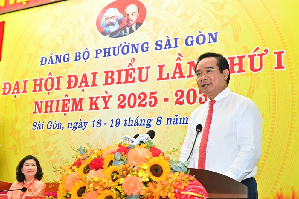 Đồng chí Nguyễn Văn Được phát biểu chỉ đạo. Ảnh: VIỆT DŨNG z6922081135078_ddad7735000b31f2537f5676e3202803.jpg