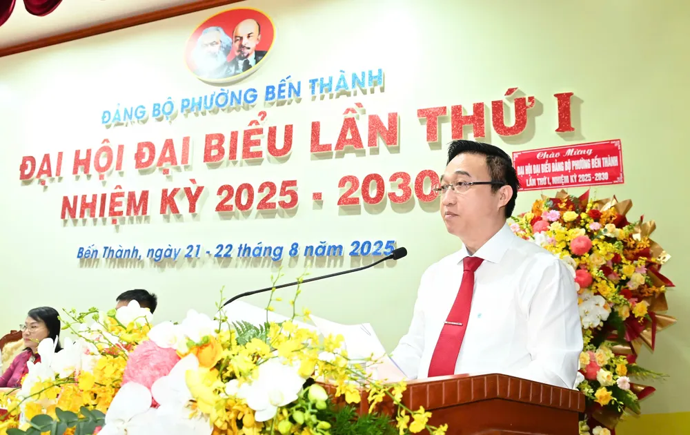 Phó Bí thư Thành ủy TPHCM Đặng Minh Thông phát biểu chỉ đạo. Ảnh: VIỆT DŨNG 8.jpg