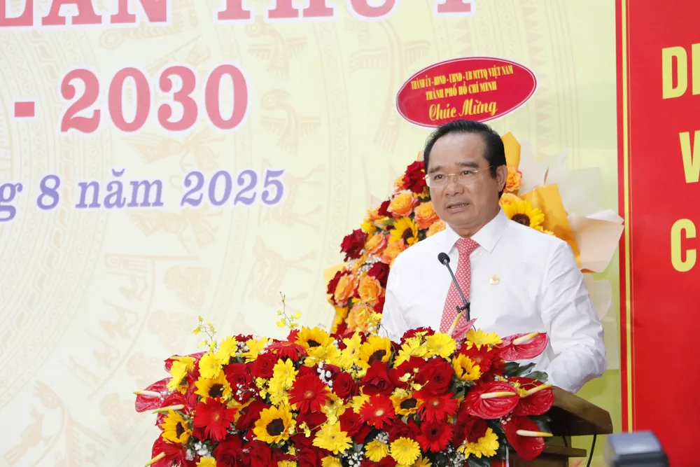 Đồng chí Nguyễn Văn Được phát biểu chỉ đạo. Ảnh: NGÔ BÌNH _MG_0786.JPG