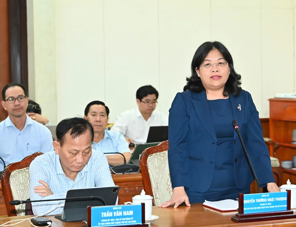 Phó Chủ tịch HĐND TPHCM Nguyễn Trường Nhật Phượng phát biểu. Ảnh: VIỆT DŨNG 99ca366166dbeb85b2ca.jpg